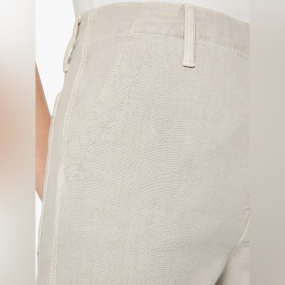 Mother The Major Zip Ankle Pant in Chalk It Up Oat Oatmeal Size 28 - Picture 5 of 16